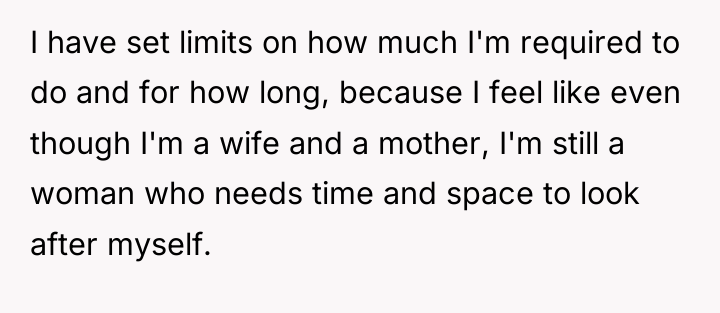 I have set limits on how much I'm required to...