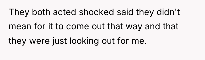 They both acted shocked said they didn't mean for it...