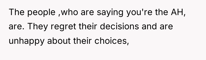 The people ,who are saying you're the AH, are. They...