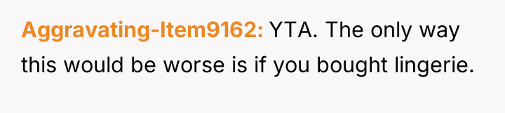 Aggravating-Item9162 YTA. The only way this would be worse is...