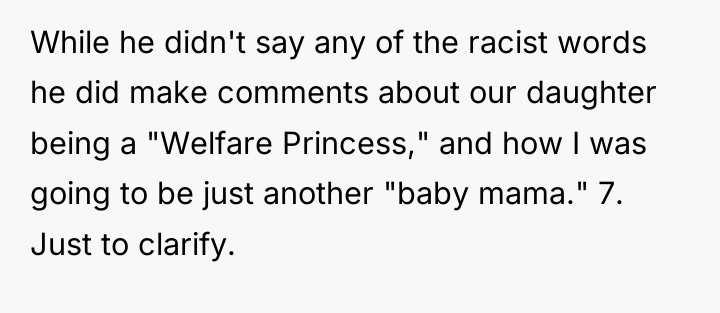 While he didn't say any of the racist words he...