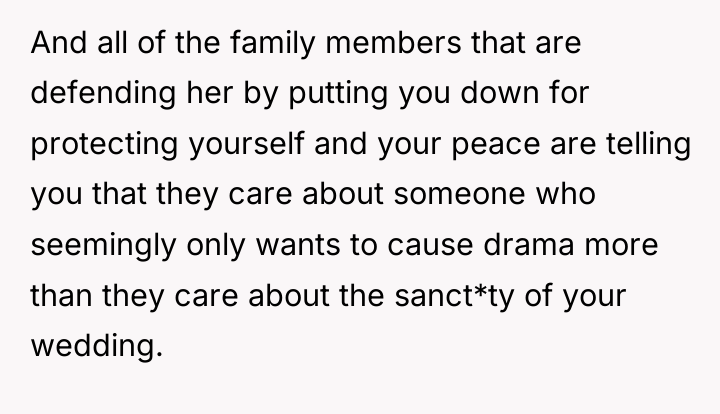 And all of the family members that are defending her...