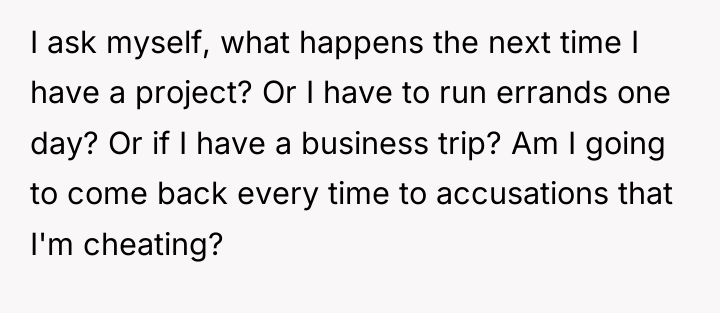 I ask myself, what happens the next time I have...
