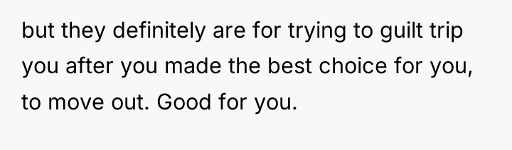 but they definitely are for trying to guilt trip you...