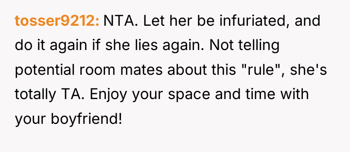 tosser9212 NTA. Let her be infuriated, and do it again...