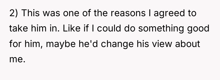 2) This was one of the reasons I agreed to...