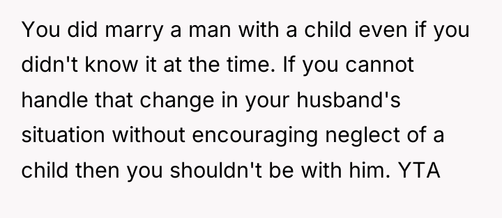 You did marry a man with a child even if...