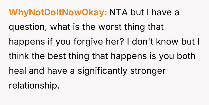WhyNotDoItNowOkay NTA but I have a question, what is the...
