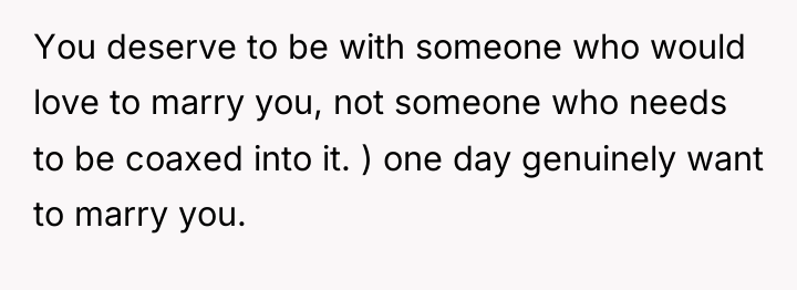 You deserve to be with someone who would love to...
