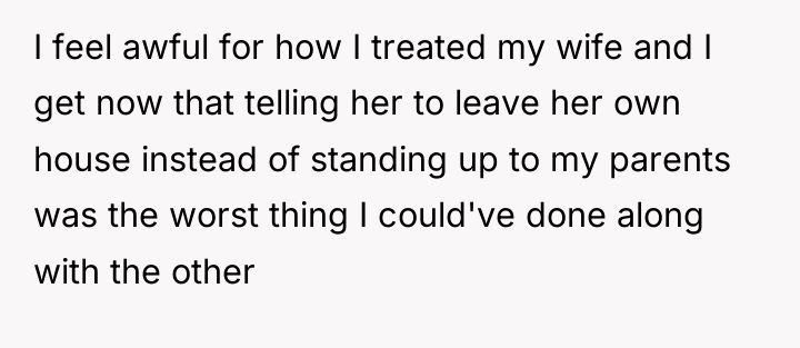 I feel awful for how I treated my wife and...