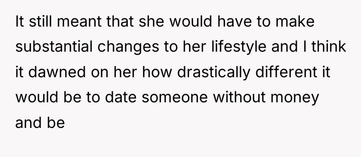 It still meant that she would have to make substantial...