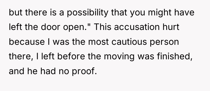 but there is a possibility that you might have left...