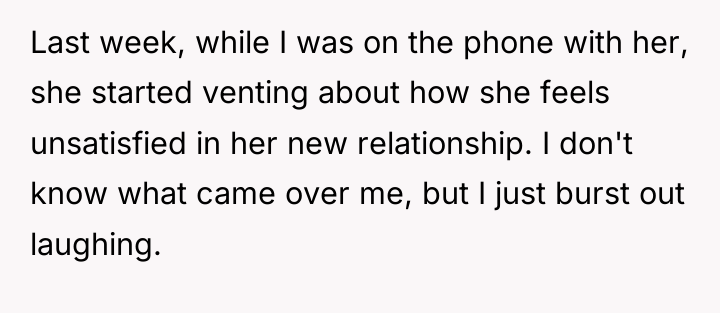Last week, while I was on the phone with her,...