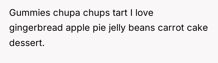 Gummies chupa chups tart I love gingerbread apple pie jelly...