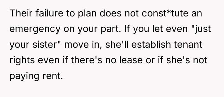 Their failure to plan does not const*tute an emergency on...