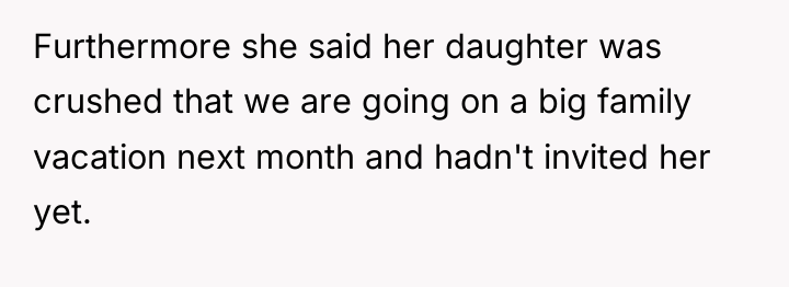 Furthermore she said her daughter was crushed that we are...