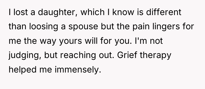 I lost a daughter, which I know is different than...