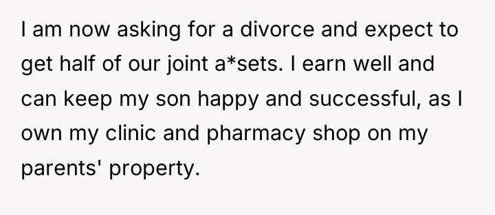 I am now asking for a divorce and expect to...