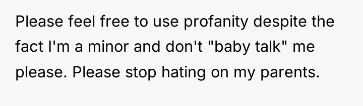 Please feel free to use profanity despite the fact I'm...