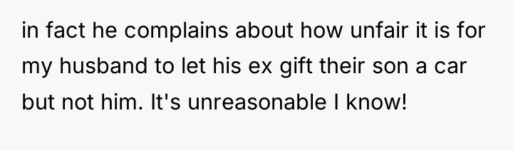 in fact he complains about how unfair it is for...