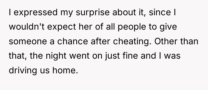 I expressed my surprise about it, since I wouldn't expect...