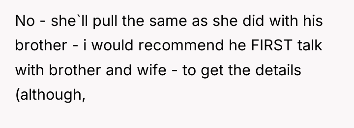 No - she`ll pull the same as she did with...