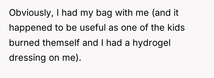 Obviously, I had my bag with me (and it happened...