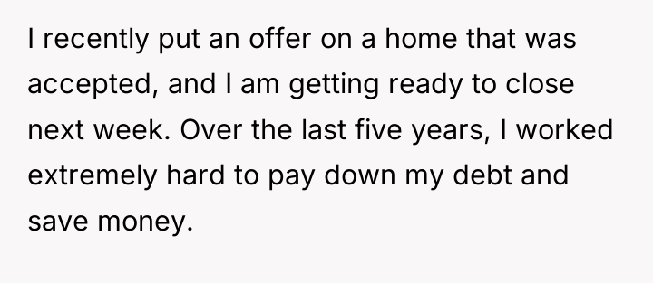 I recently put an offer on a home that was...
