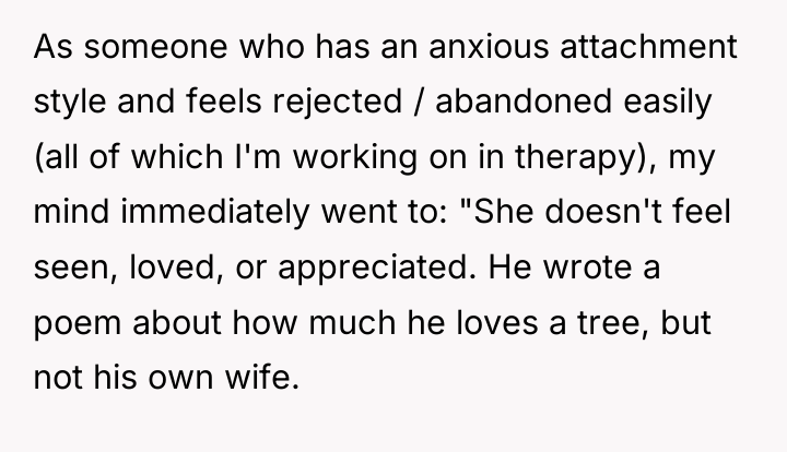 As someone who has an anxious attachment style and feels...