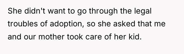 She didn't want to go through the legal troubles of...