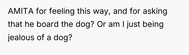 AMITA for feeling this way, and for asking that he...