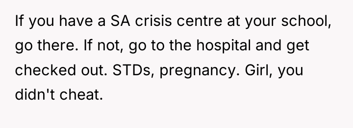 If you have a SA crisis centre at your school,...