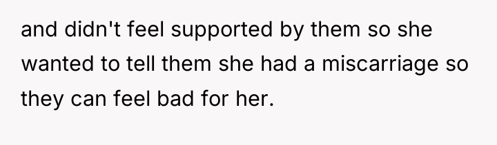 and didn't feel supported by them so she wanted to...