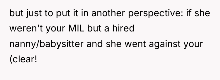 but just to put it in another perspective: if she...
