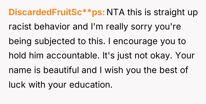 DiscardedFruitSc**ps NTA this is straight up racist behavior and I'm...