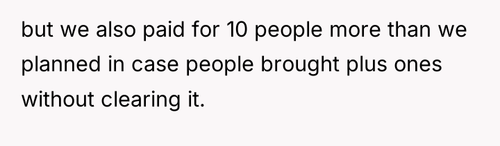 but we also paid for 10 people more than we...