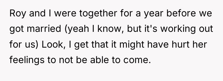 Roy and I were together for a year before we...