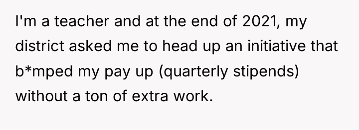 I'm a teacher and at the end of 2021, my...