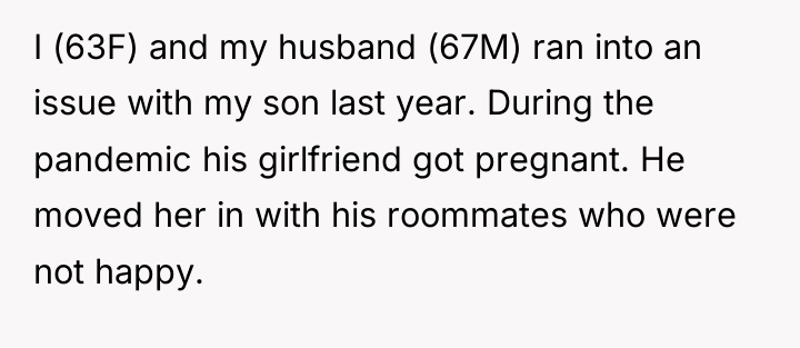 I (63F) and my husband (67M) ran into an issue...