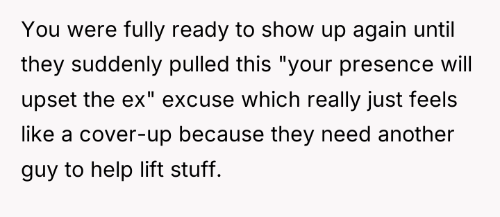 You were fully ready to show up again until they...