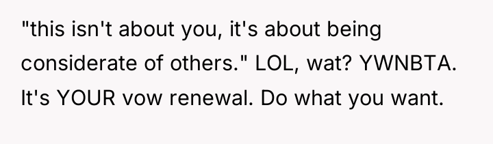 "this isn't about you, it's about being considerate of others."...