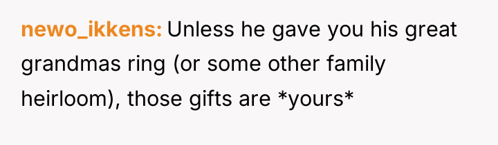 newo_ikkens Unless he gave you his great grandmas ring (or...