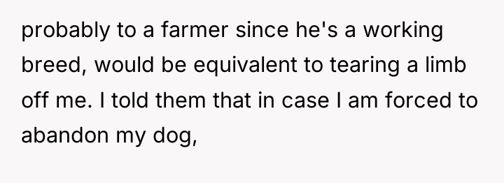 probably to a farmer since he's a working breed, would...