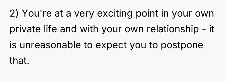 2) You're at a very exciting point in your own...