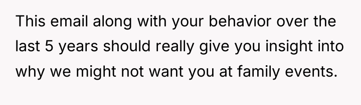 This email along with your behavior over the last 5...