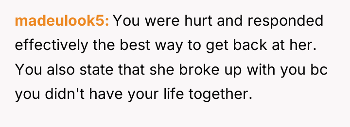 madeulook5 You were hurt and responded effectively the best way...
