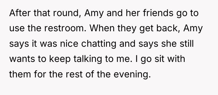 After that round, Amy and her friends go to use...