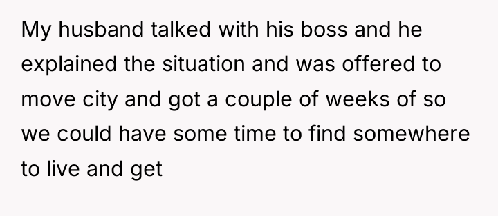 My husband talked with his boss and he explained the...
