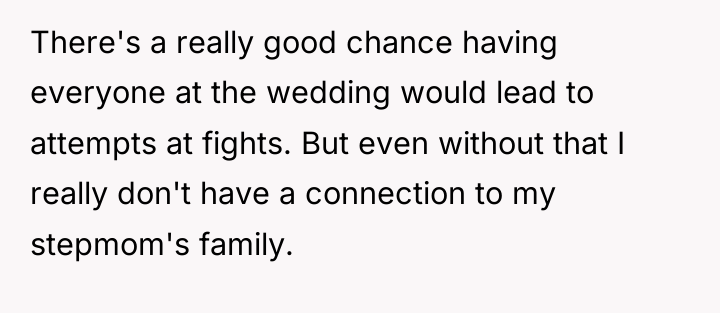 There's a really good chance having everyone at the wedding...