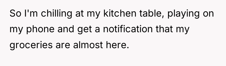 So I'm chilling at my kitchen table, playing on my...